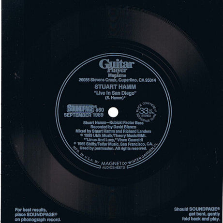 Stuart Hamm : Live In San Diego (Flexi, 7", Shape, S/Sided, Squ)