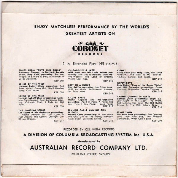 Frank Sinatra : Nancy (7", EP)