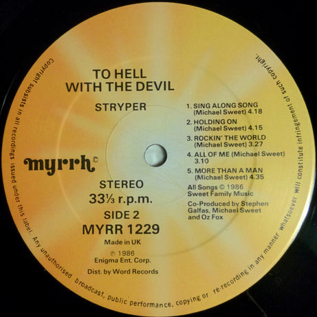 Stryper : To Hell With The Devil (LP, Album)