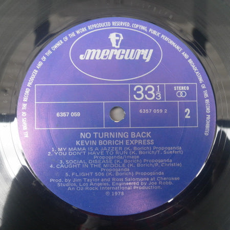 Kevin Borich Express : No Turning Back (LP, Album)