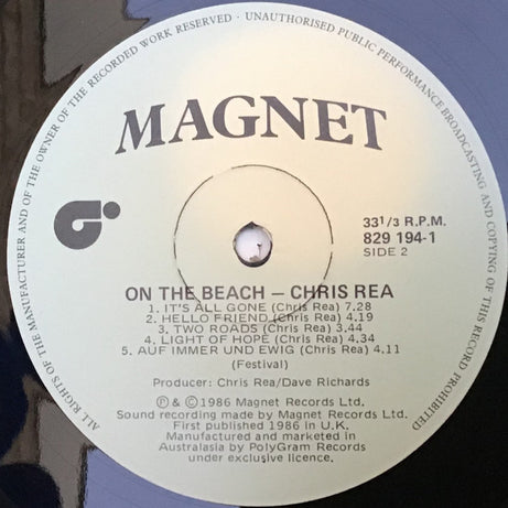 Chris Rea : On The Beach (LP, Album)