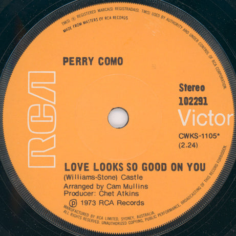 Perry Como : And I Love You So (7", Single)