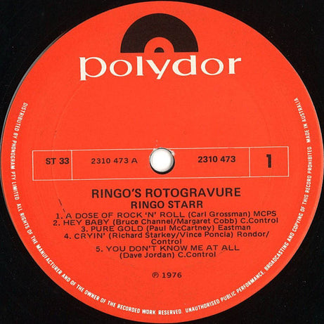 Ringo Starr : Ringo's Rotogravure (LP, Album, Gat)