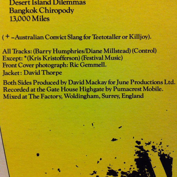 Les Patterson : 12 Inches Of Les - A Live Performance By Dr. Sir Leslie Colin Patterson, K.B.E (LP, Album)