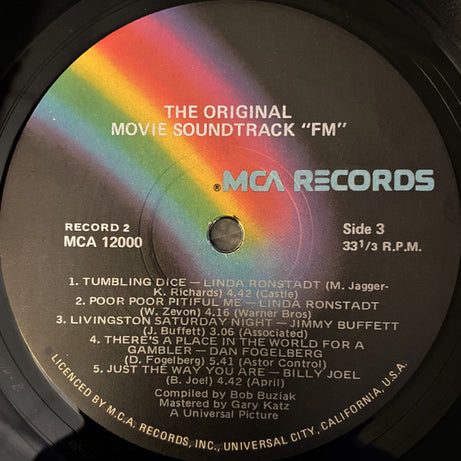 Various : FM (The Original Movie Soundtrack) (2xLP, Comp, Gat)