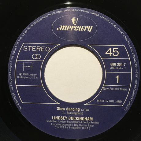 Lindsey Buckingham : Slow Dancing (7", Single)