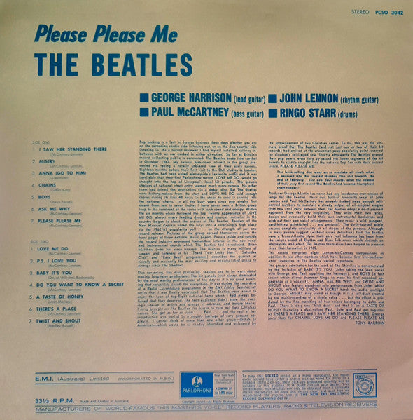 The Beatles : Please Please Me (LP, Album, RE)