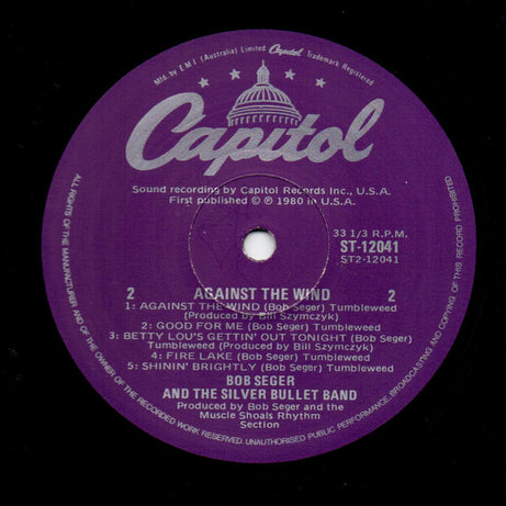 Bob Seger And The Silver Bullet Band : Against The Wind (LP, Album)