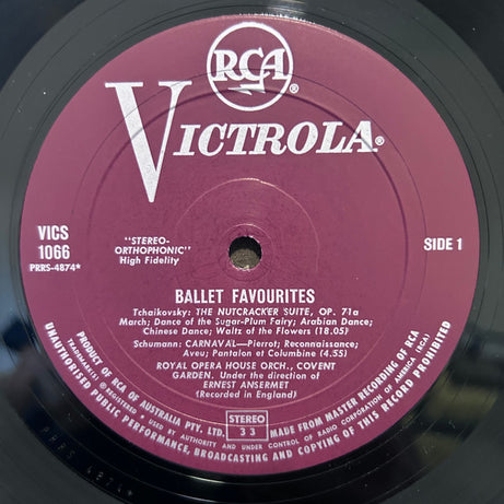 Ernest Ansermet, Royal Opera House Orchestra, Covent Garden* : Ballet Favourites (Highlights From The Nutcracker, Carnaval, Coppélia, Giselle) (LP)