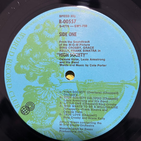 Various : High Society (The Sound Track From The Film) (LP, Album, Club, RE)