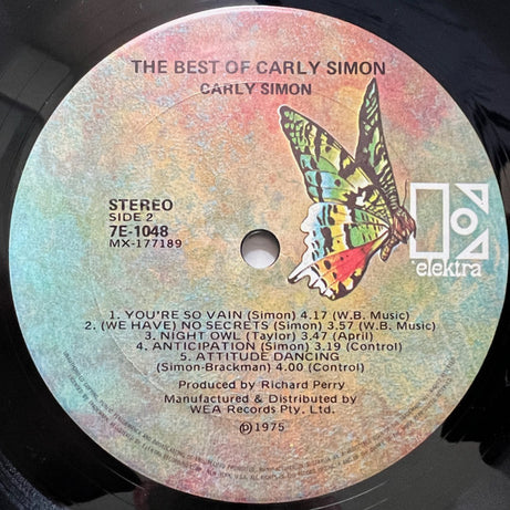Carly Simon : The Best Of Carly Simon (LP, Comp)