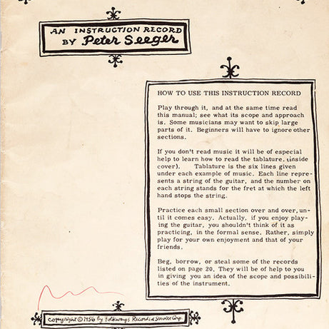 Pete Seeger : The Folksinger's Guitar Guide (LP)