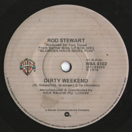 Rod Stewart : Da Ya Think I'm Sexy? (7", Single)