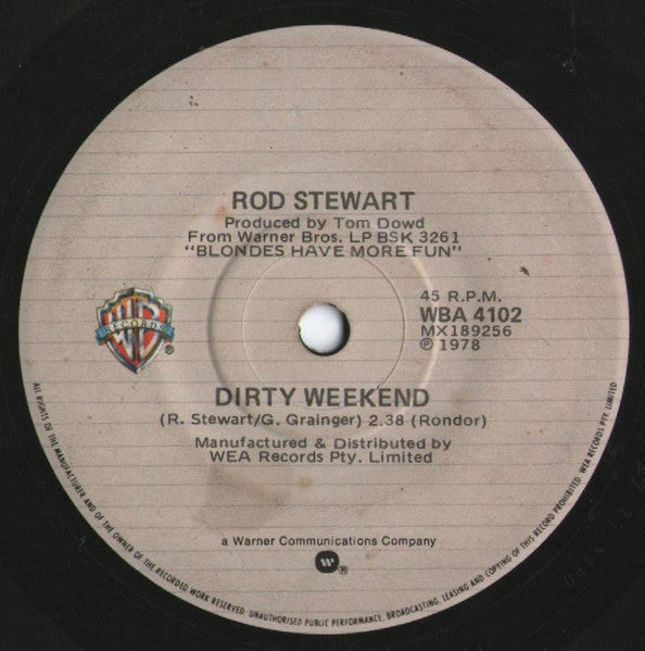Rod Stewart : Da Ya Think I'm Sexy? (7", Single)