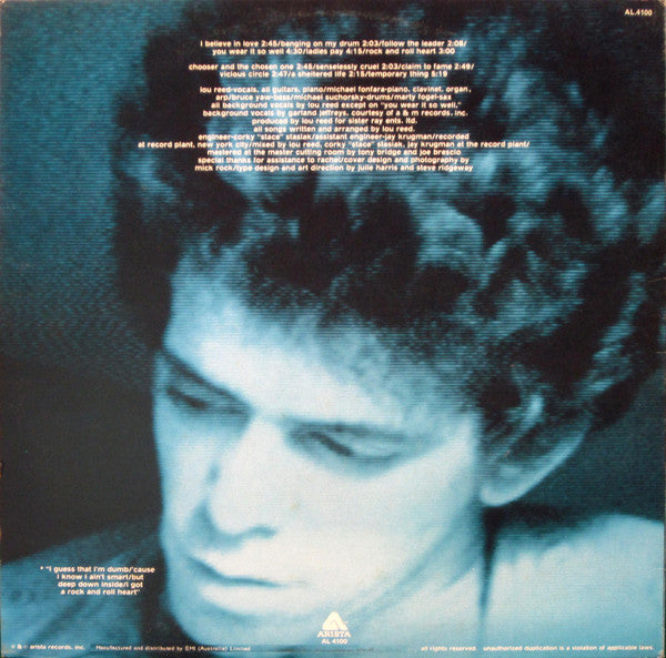 Lou Reed : Rock And Roll Heart (LP, Album)