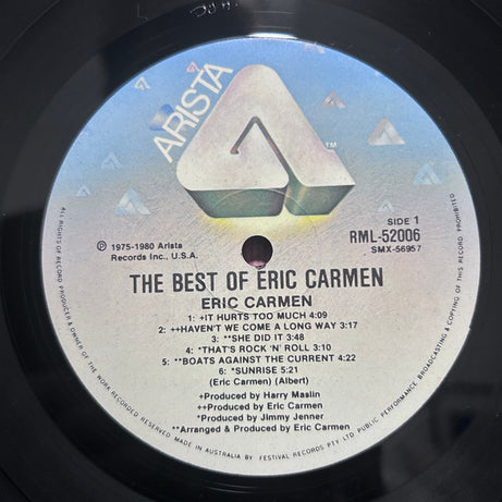 Eric Carmen : The Best Of Eric Carmen (LP, Comp)