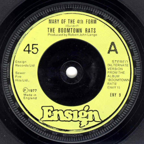 The Boomtown Rats : Mary Of The 4th Form (Alternate Version) (7", Single, Gre)