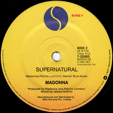 Madonna : Cherish (7", Single)