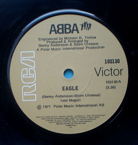 ABBA : Eagle / Thank You For The Music (7", Single)