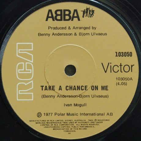 ABBA : Take A Chance On Me / I'm A Marionette (7", Single)