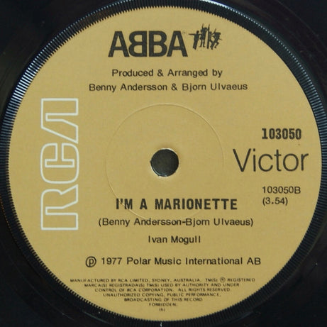 ABBA : Take A Chance On Me / I'm A Marionette (7", Single)