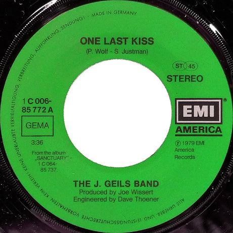 The J. Geils Band : One Last Kiss (7")