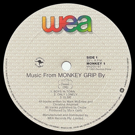 Divinyls : Music From Monkey Grip (12", MiniAlbum, RP)
