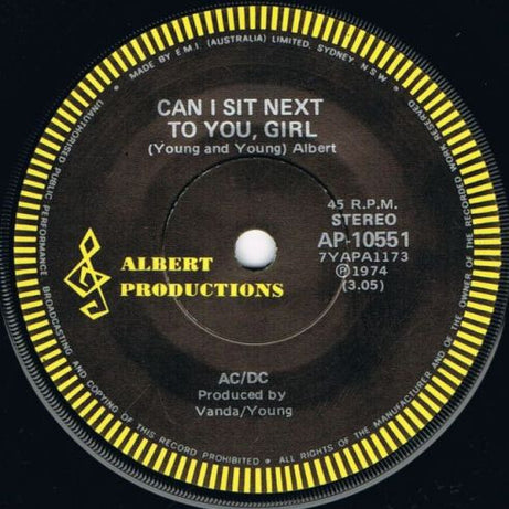 AC/DC : Can I Sit Next To You, Girl (7", Single)