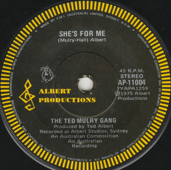 Ted Mulry Gang : The Darktown Strutters Ball (7", Single)