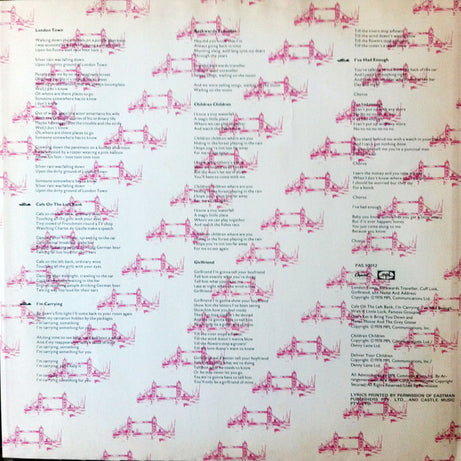 Wings (2) : London Town (LP, Album, Red)