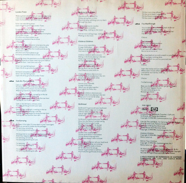 Wings (2) : London Town (LP, Album, Red)