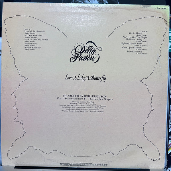 Dolly Parton : Love Is Like A Butterfly (LP, Album)