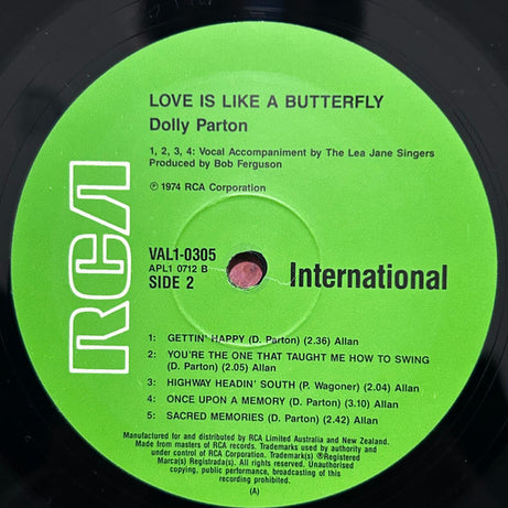 Dolly Parton : Love Is Like A Butterfly (LP, Album)