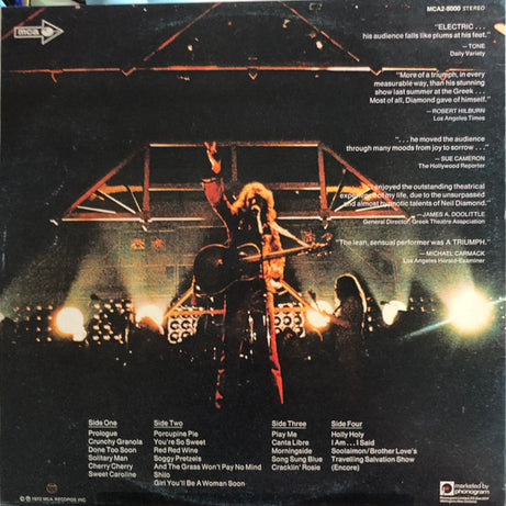 Neil Diamond : Hot August Night (2xLP, RP)