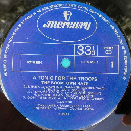 The Boomtown Rats : A Tonic For The Troops (LP, Album)
