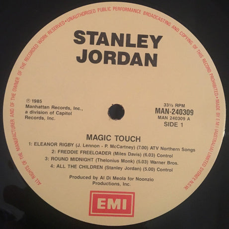 Stanley Jordan : Magic Touch (LP, Album)