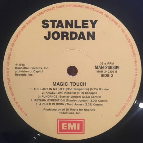 Stanley Jordan : Magic Touch (LP, Album)