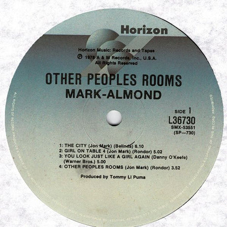 Mark-Almond : Other Peoples Rooms (LP, Album)