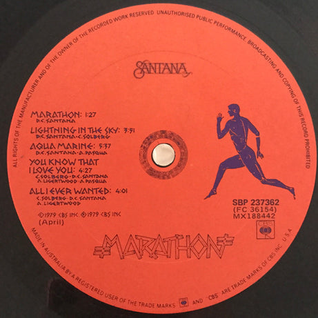 Santana : Marathon (LP, Album)