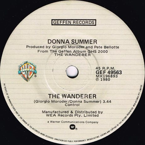 Donna Summer : The Wanderer (7", Single)