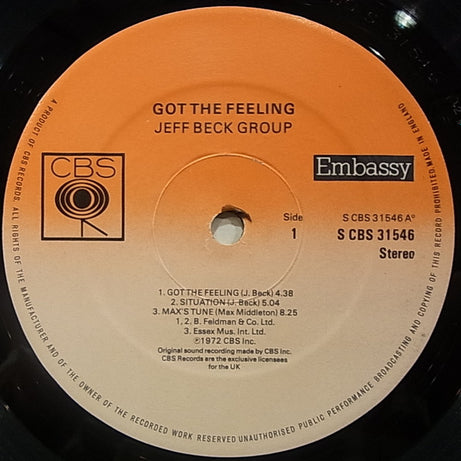 Jeff Beck Group : Got The Feeling (LP, Album, RE)