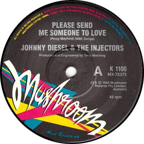 Johnny Diesel & The Injectors : Please Send Me Someone To Love (7", Single, Ltd)