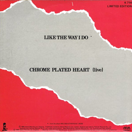Melissa Etheridge : Like The Way I Do (7", Single, Ltd)