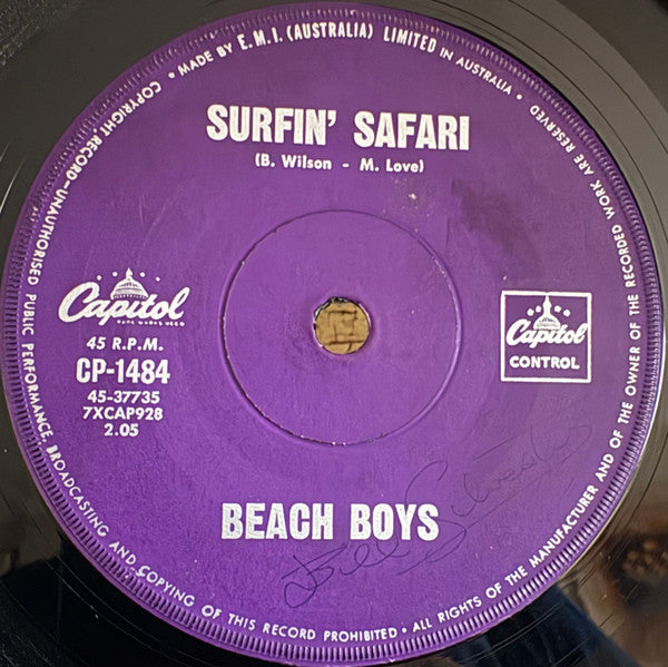 Beach Boys* : Surfin' Safari (7", Single, Sec)