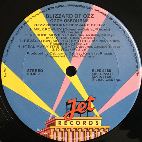 Ozzy Osbourne : Blizzard Of Ozz (LP, Album)