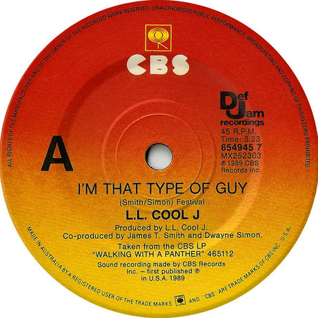LL Cool J : I'm That Type Of Guy (7", Single)