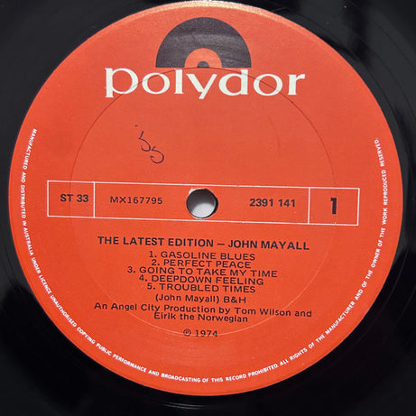John Mayall : The Latest Edition (LP, Album)