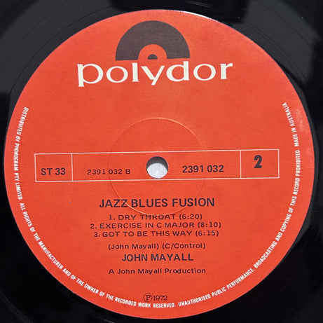 John Mayall : Jazz Blues Fusion (LP)