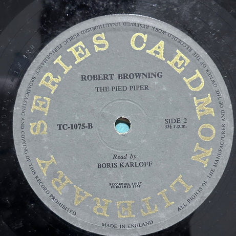 Boris Karloff : The Pied Piper & The Hunting of the Snark (LP)
