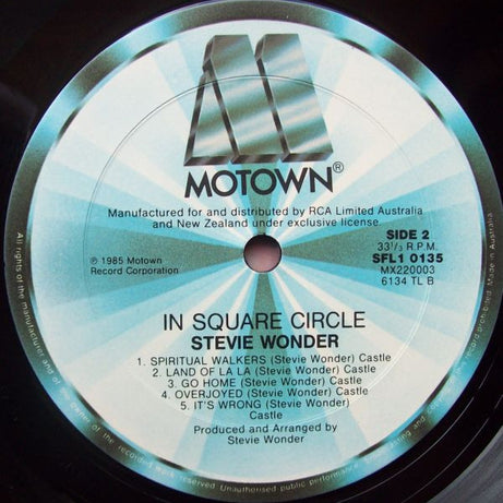 Stevie Wonder : In Square Circle (LP, Album, RE, Gat)